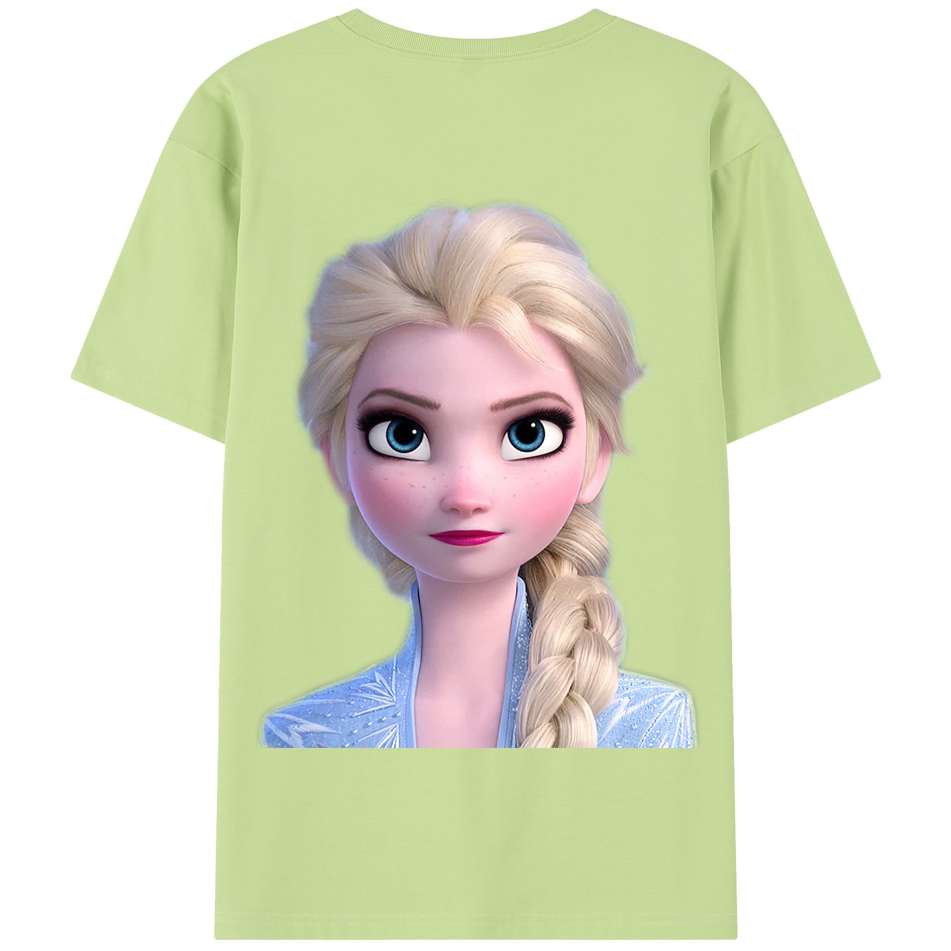（画像用） アナと雪の女王 アンナ エルサ Frozen Anna Elsa 綿100％半袖Tシャツ（背面プリント）